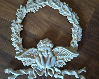 Decoración de pared Angel Frame de hierro fundido pesado para el hogar