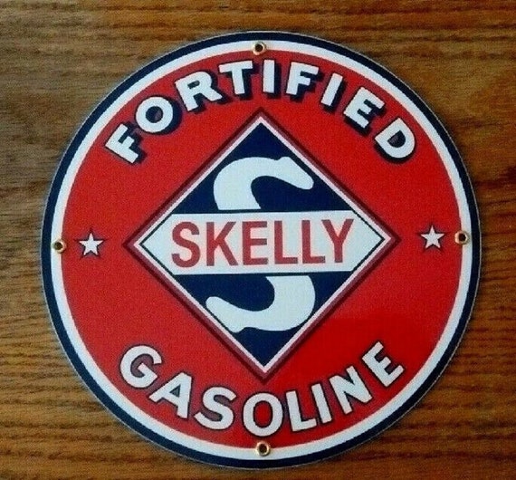 Skelly Gasoline Porcelain Sign Home Office Garage Shop Farm Decor