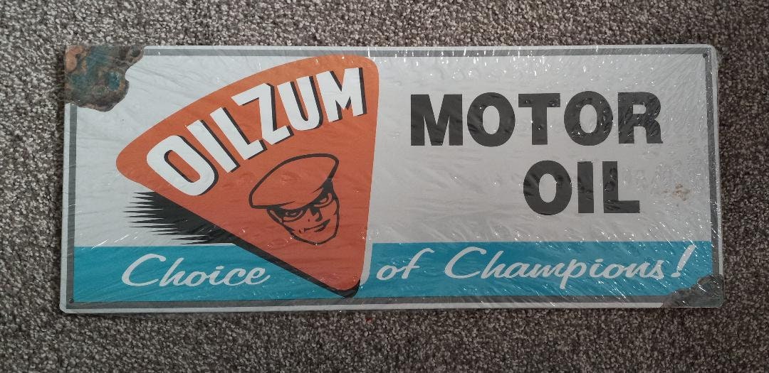 Oilzum Motor Oil NOS Metal Sign Shop Garage Home Office - Etsy