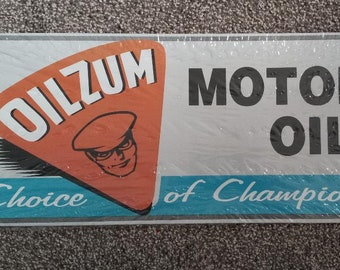 Oilzum Motor Oil NOS Metal Sign Shop Garage Home Office - Etsy