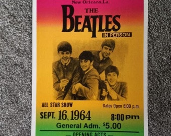 Beatles City Park Stadium  Concert Poster Heavy Cardstock 14 x 22