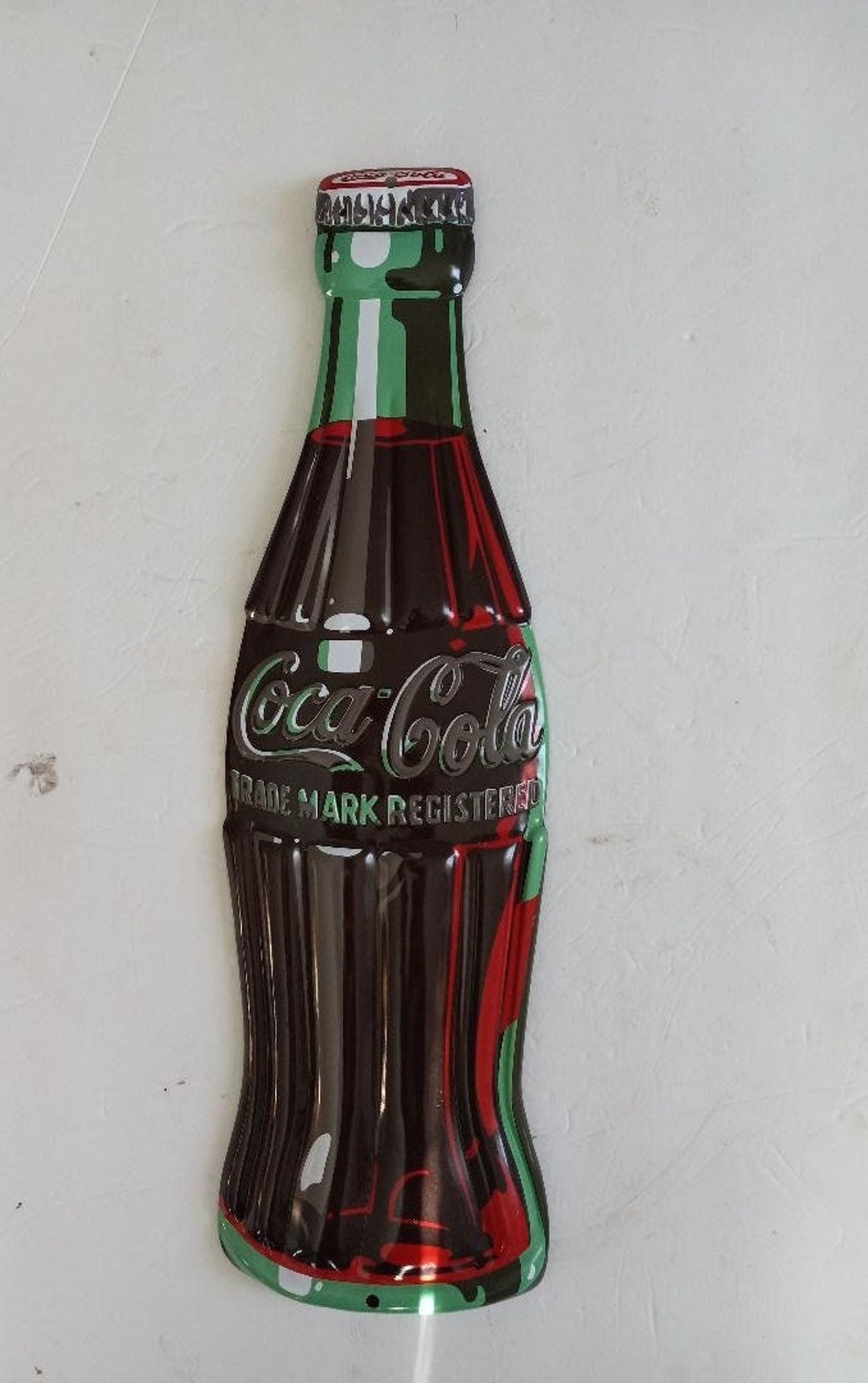 Coca Cola Bottle Metal Sign 21 Inch Kitchen Store Restaurant Etsy