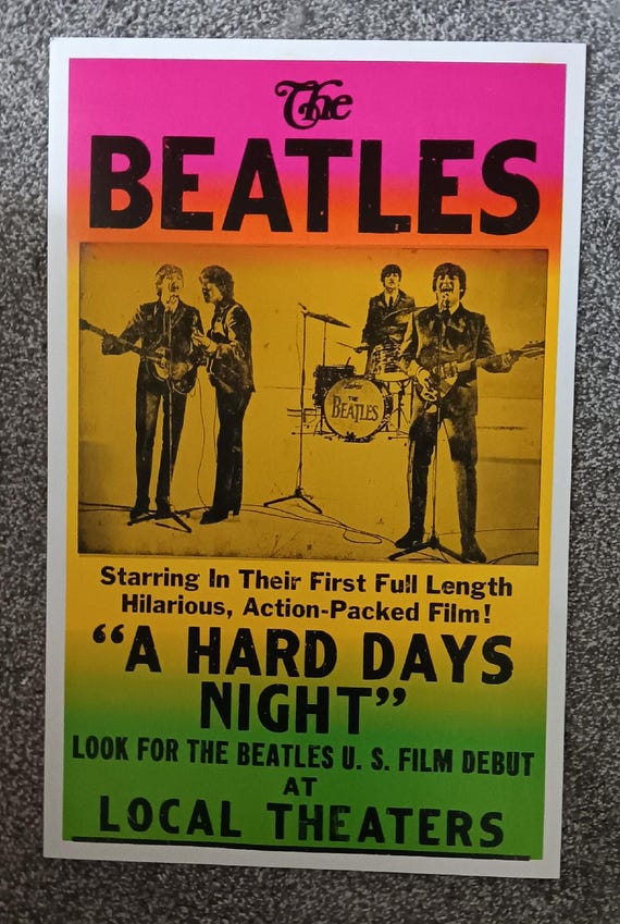Beatles Poster Heavy Cardstock 14 X 22 - Etsy