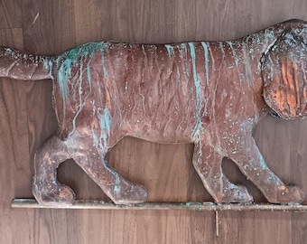 Veleta de cobre para perro, 34 pulgadas, para granero, patio, casa, garaje, granja, techo, decoración de pared