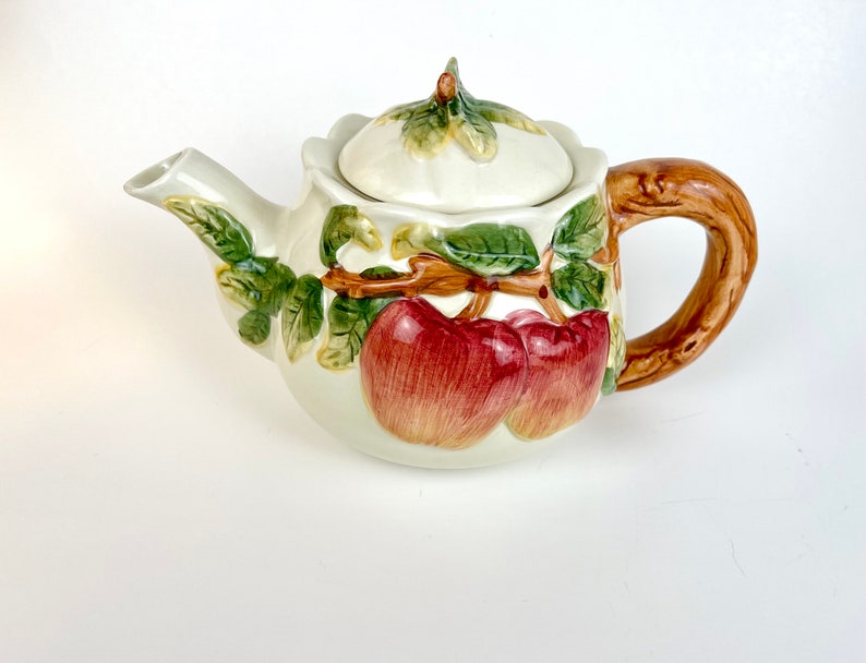 Vintage CBK LTD Teapot With Lid 1991 Apple Design Teapot Etsy