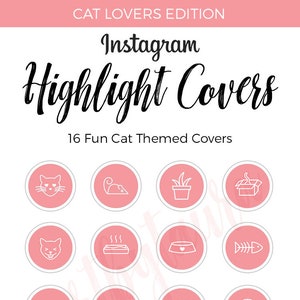 Instagram Highlight Covers Cat Lovers Edition Cat Themed - Etsy Canada
