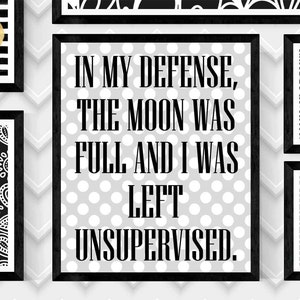 FULL Moon Art Print ,FULL MOON Art Print 2,Full Moon Wall Art,Full Moon Wall Decor,Digital Full Moon Print,Black and White Print, Art