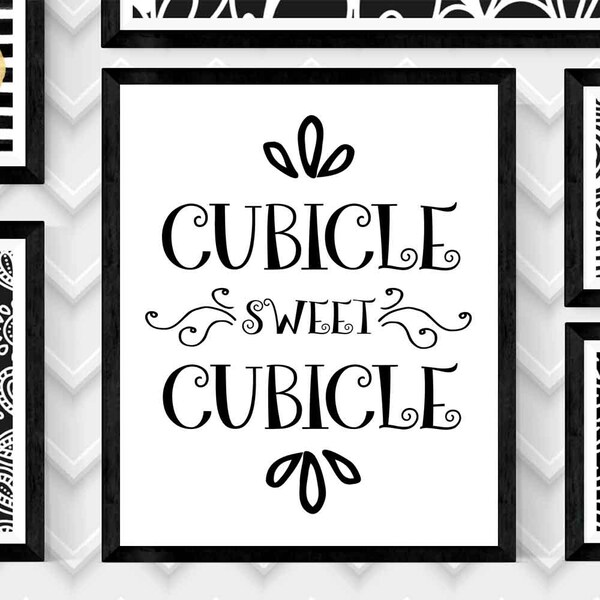 CUBICLE Sweet Cubicle Art Print, CUBICLE ART Print, Cubicle Wall Art, Digital Cubicle Print, Cubicle Sweet Cubicle Print, Cubicle Office art