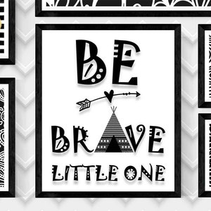 BE BRAVE Children&#39;s Wall Art, &quot;Be Brave &quot; Print, Scandinavian &#39;Be Brave&#39; Art Print, &quot;Be Brave&quot; Wall Art, Digital Be Brave Print, 8X10 Print