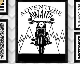 ADVENTURE Awaits Quote Print,ADVENTURE AWAITS Quote Print,Wall Art,Digital Print,Quote  Print,20”x24” Digital Download Print,Digital Art