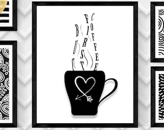 Instant Digital Download "But First Coffee",Printable Quote,Motivational Quote,Inspirational Print,Wall Decor,Digital Print,Typography Quote