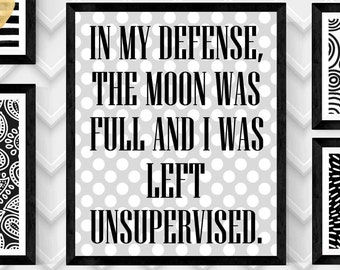 FULL Moon Art Print ,FULL MOON Art Print 2,Full Moon Wall Art,Full Moon Wall Decor,Digital Full Moon Print,Black and White Print, Art