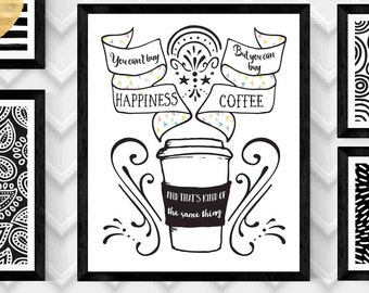 COFFEE  Art Print,COFFEE LOVE Print,Coffee Wall Art,Digital Coffee Print,Coffee Print,Coffee Room Décor,Digital Download Print,Digital art