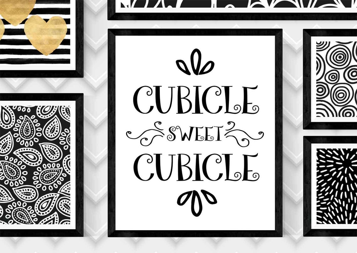 CUBICLE Sweet Cubicle Art Print, CUBICLE ART Print, Cubicle Wall Art ...