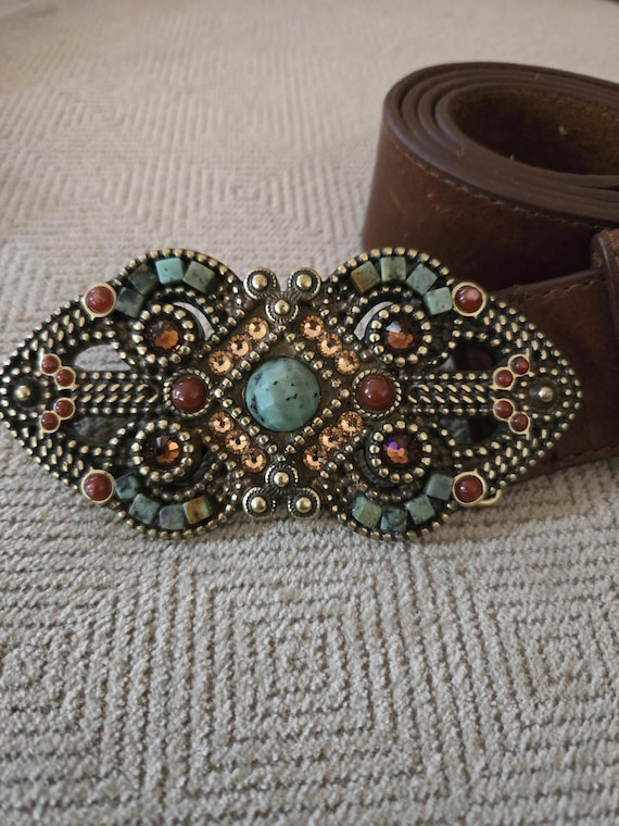 Leatherock let It Rock Size 32 Leather Jeweled Belt Etsy Canada