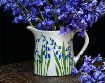 Bluebell Milk Jug - can be Personalised - Hand Painted