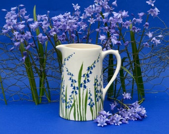 Bluebell Farmhouse Jug - can be Personalised - Hand Painted