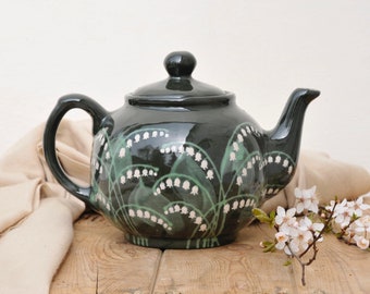 Lily of the Valley Teapot - can be Personalised - Hand Painted