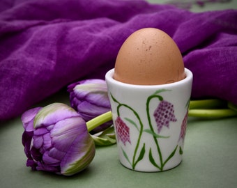 Snake’s Head Fritillary Egg Cup - can be Personalised - Hand Painted