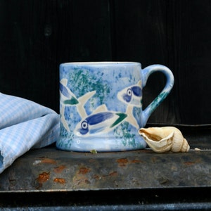 Fish in the Sea Country Mug - can be Personalised - Hand Painted