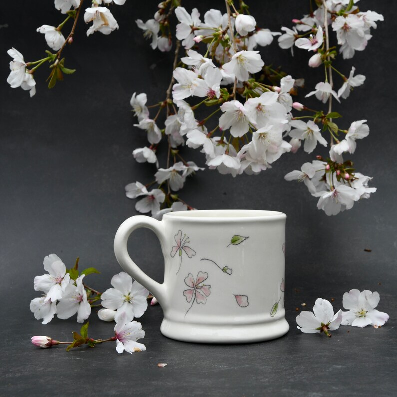 Blossom Country Mug can be Personalised Hand Painted image 2