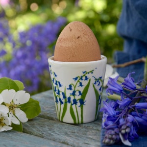 Bluebell Egg Cup - can be Personalised - Hand Painted