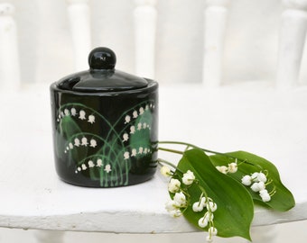 Lily of the Valley Sugar Pot - Hand Painted