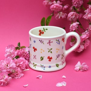 Wild Flowers Country Mug - can be Personalised - Hand Painted