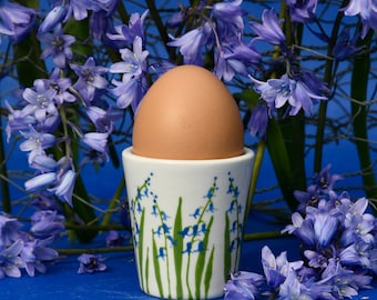 Bluebell Egg Cup - can be Personalised - Hand Painted
