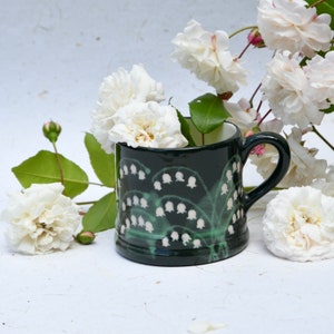 Lily of the Valley Little Mug - can be Personalised - Hand Painted