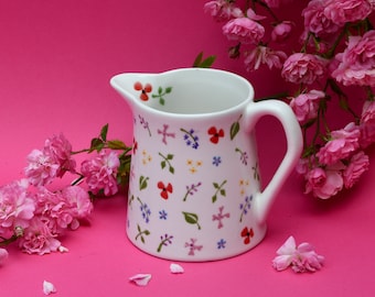 Wild Flowers Milk Jug - can be Personalised - Hand Painted