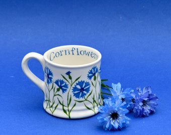 Cornflower Country Mug - can be Personalised - Hand Painted