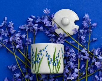 Bluebell Sugar Pot - Hand Painted