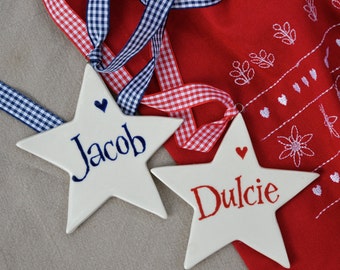 Personalised Christmas Star - Hand Painted