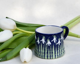 Snowdrop Little Mug - can be Personalised - Hand Painted