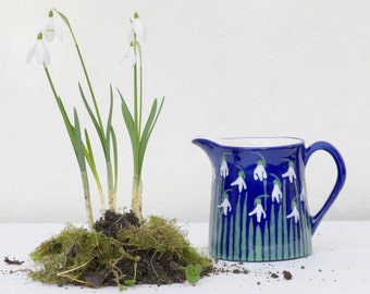 Snowdrop Milk Jug - can be Personalised - Hand Painted
