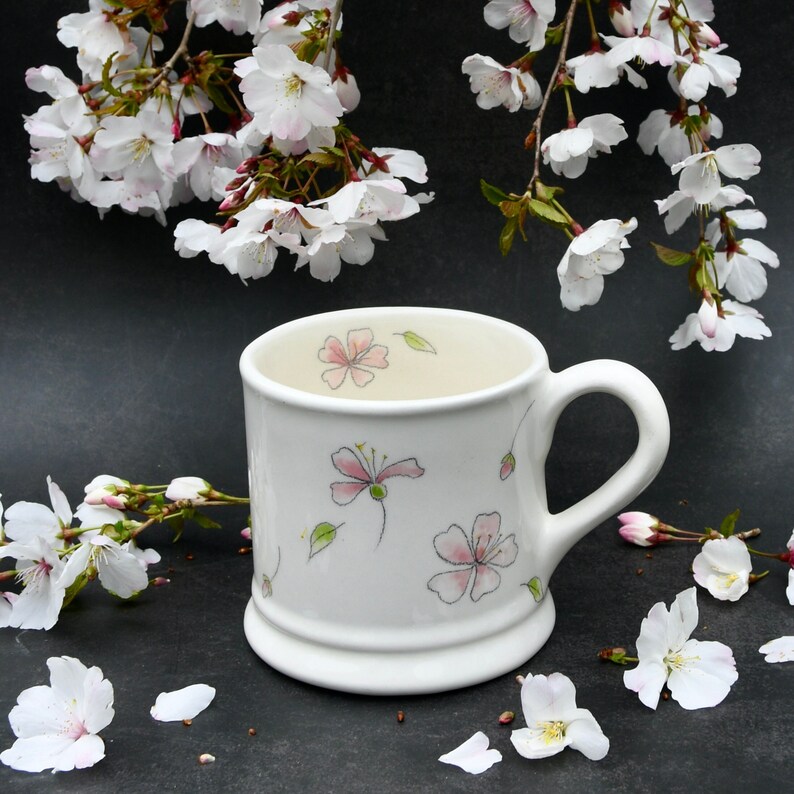 Blossom Country Mug can be Personalised Hand Painted Not Personalised