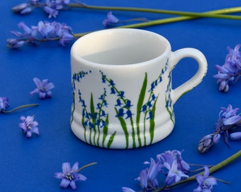 Bluebell Little Mug - can be Personalised - Hand Painted