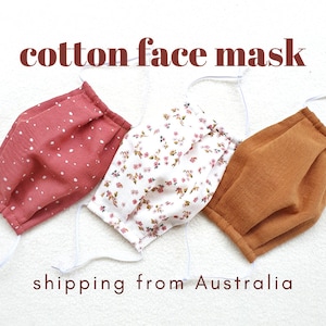 Cotton face mask for kids & adults! Reusable and washable masks with filter pocket. For eco friendly and sustainable lifestyle