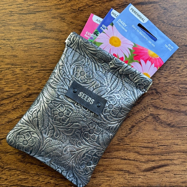 Handmade Leather Gardening Seed Pouch