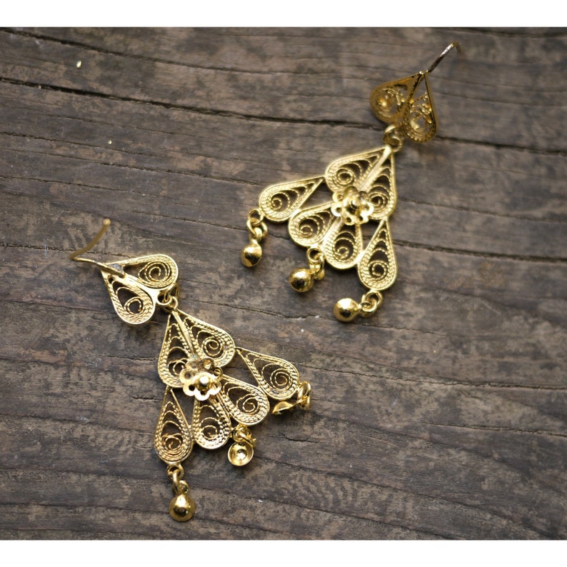 Vintage/'80 Watermark Earrings SilverGold PlateNun/'s Closure