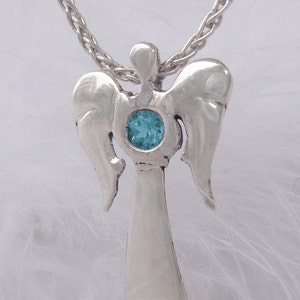 Angel Chabuiah 25- 29 February ,  Gift idea, Personalized necklace, Jewellery, Angel necklace, Feng Shui,.Silver necklace, Lucky necklace