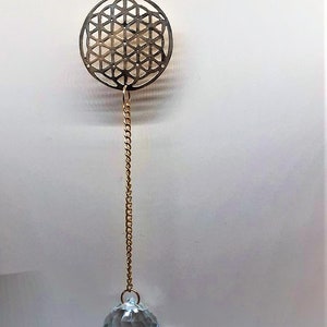 Flower of life feng shui bronze with crystal gift idea