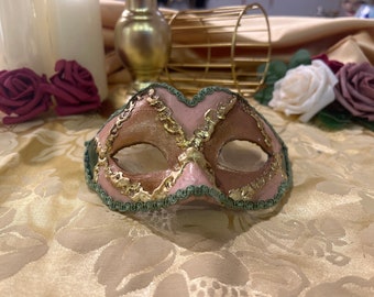 Maschera Colombina Baby veneziana  in cartapesta e decori barocchi