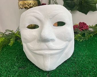 Masque en papier mâché à peindre