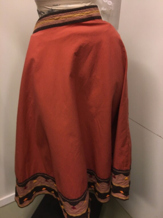 vintage beautiful cotton skirt 70s