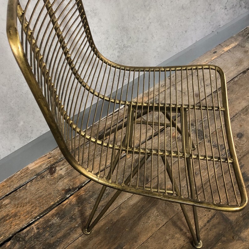 Industrial dining chairs wire frame dining chairs Pewter Etsy