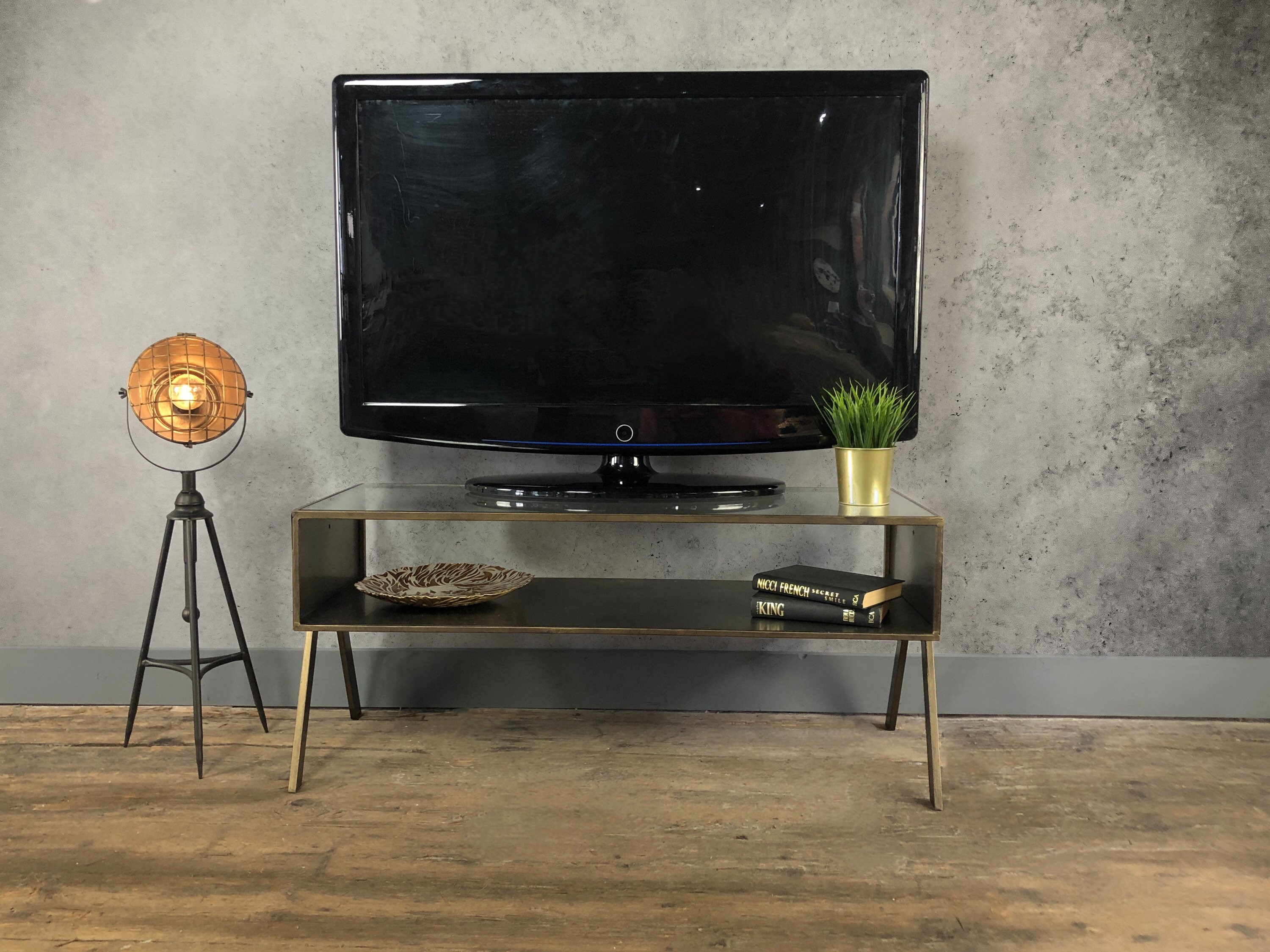 Gold TV Unit Living Room Furniture Home Decor Gold Etsy