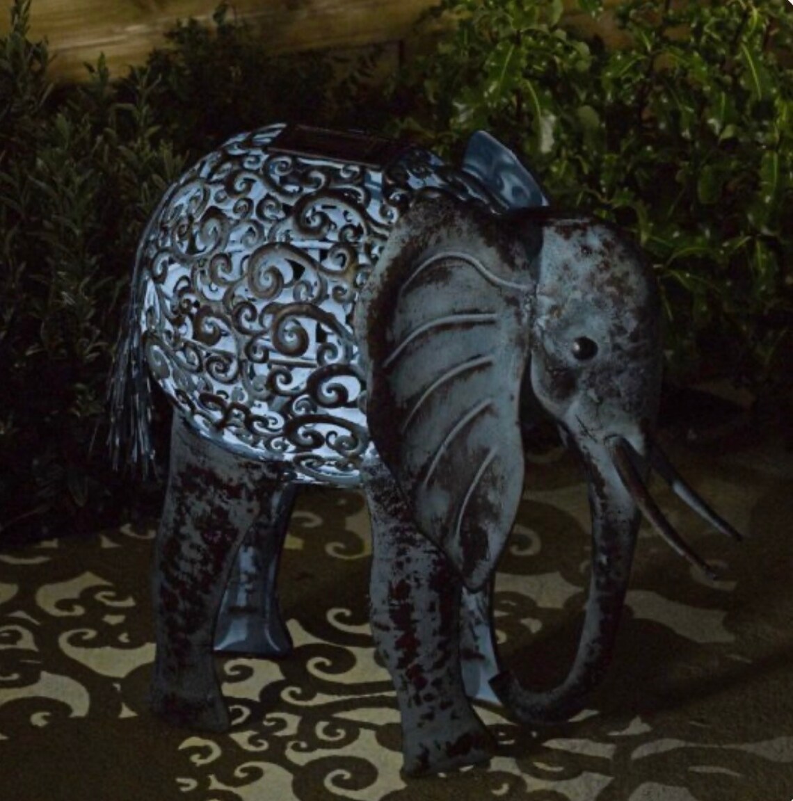 Elephant Solar Light Garden Ornament Solar Lights Garden | Etsy