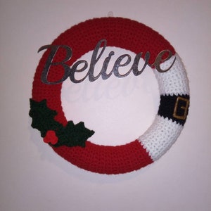 Christmas Santas belt wreath